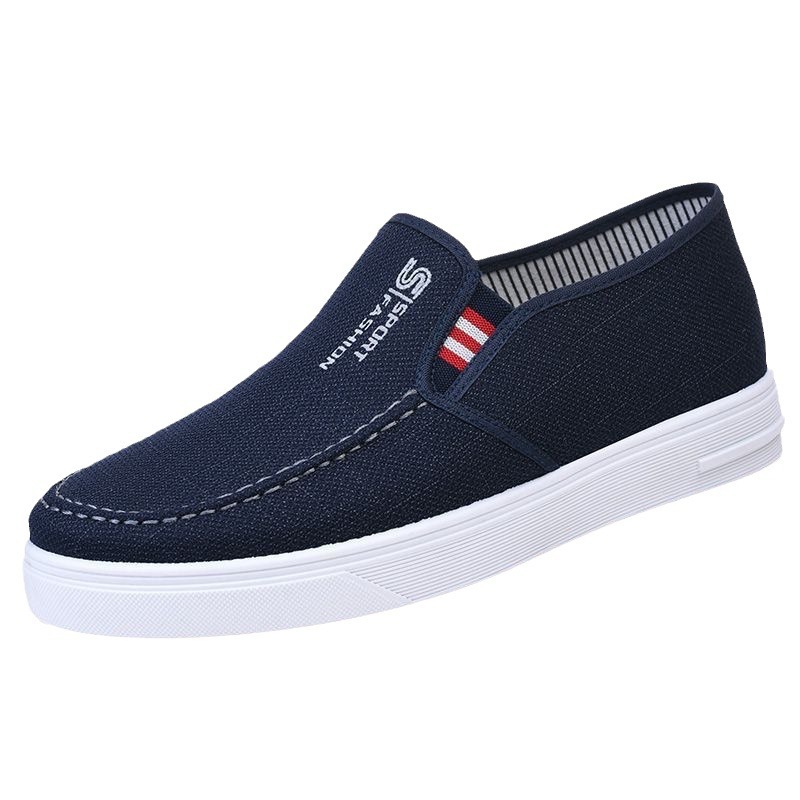 Casual Shoes New Lightweight Breathable Versatile Canvas Shoes Men's Slip-On Old Beijing Style Durable image 2
