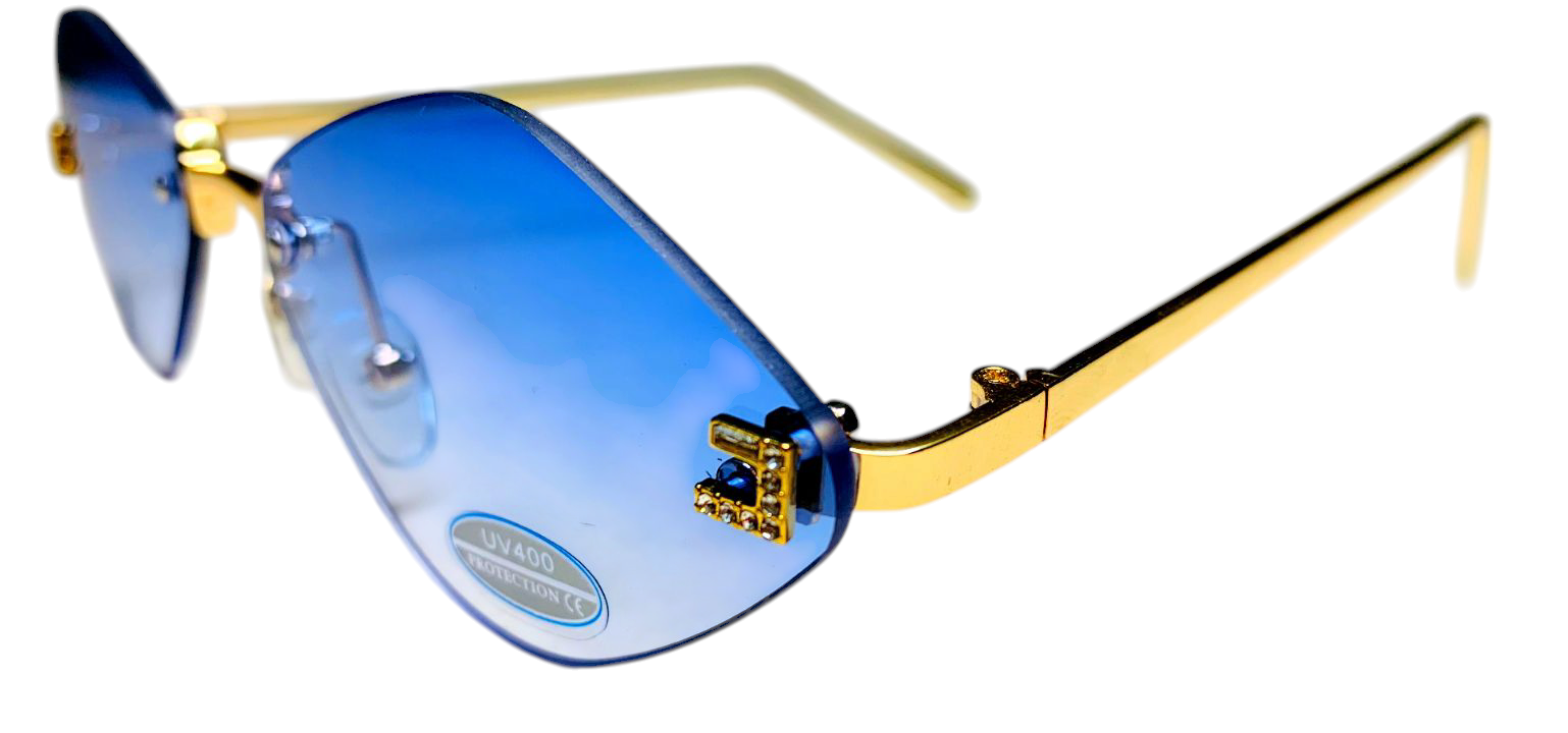 Rimless Diamond-Shaped Tinted Sunglasses image 3