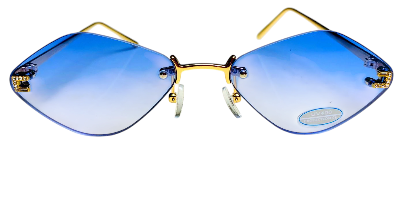 Rimless Diamond-Shaped Tinted Sunglasses image 2