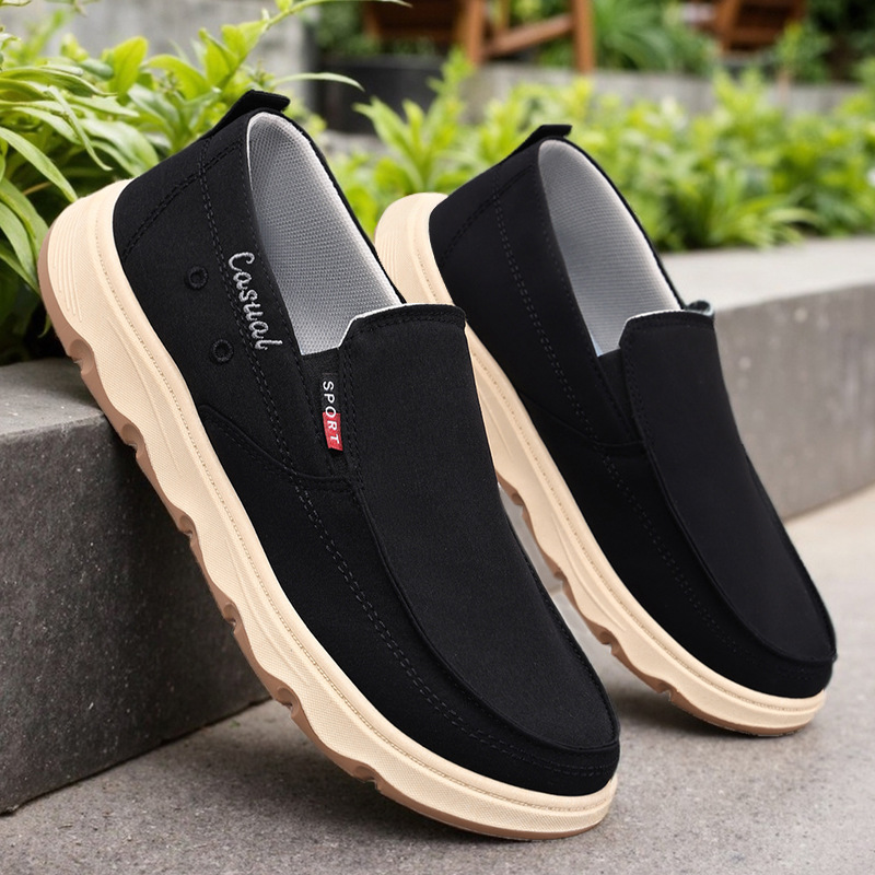 Men's Shoes Spring New Style Old Beijing Cloth Shoes Men's Slip-On Soft-Soled Comfortable Casual Shoes Versatile Work Shoes Wholesale image 1