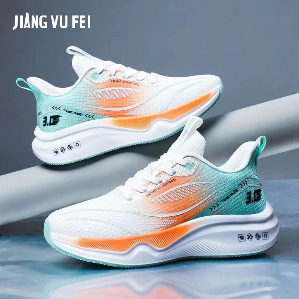 A generation of spring and autumn new ultra-light running shoes sneaker breathable shock absorption soft bottom students light running men's shoes image 1