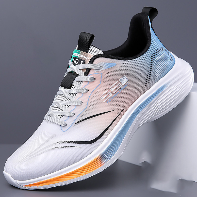 Men's Shoes 2025 Spring New Soft-Soled Sports and Casual Shoes Men's Breathable Mesh Running Shoes Travel Shoes Trendy