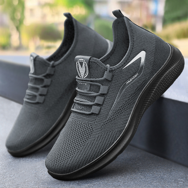 Men's Large Size Cross-Border Sneakers Spring Casual Sports Shoes Men's Breathable Non-Stinky Mesh Running Shoes
