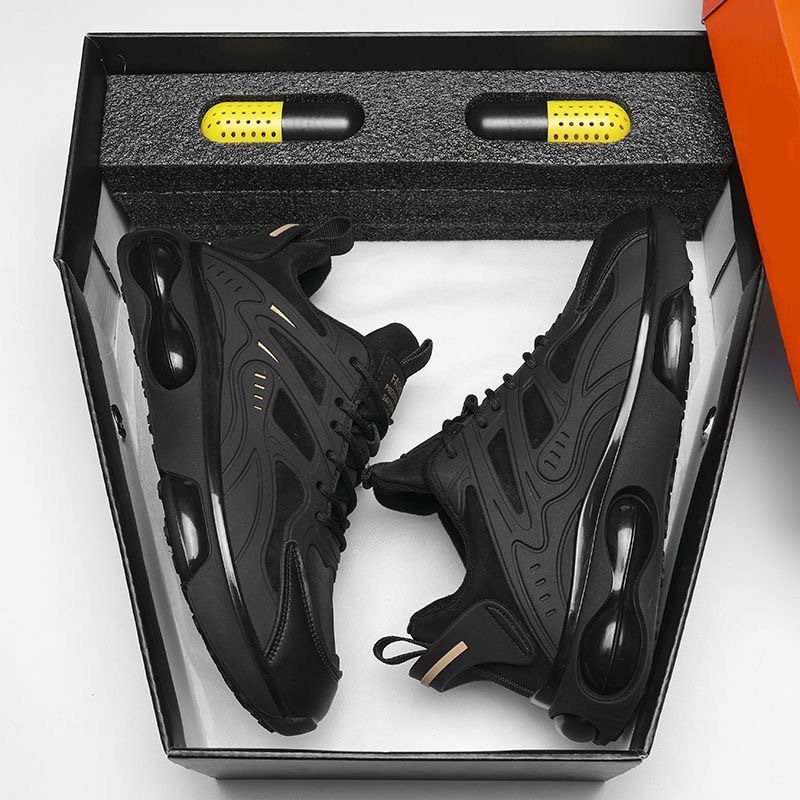 Men's Shoes 2025 Spring and Autumn New Breathable Shoes Men's Trbottomy Easiest for Match Thick-Soled Casual Sports Shoes Mesh Daddy Shoes image 1