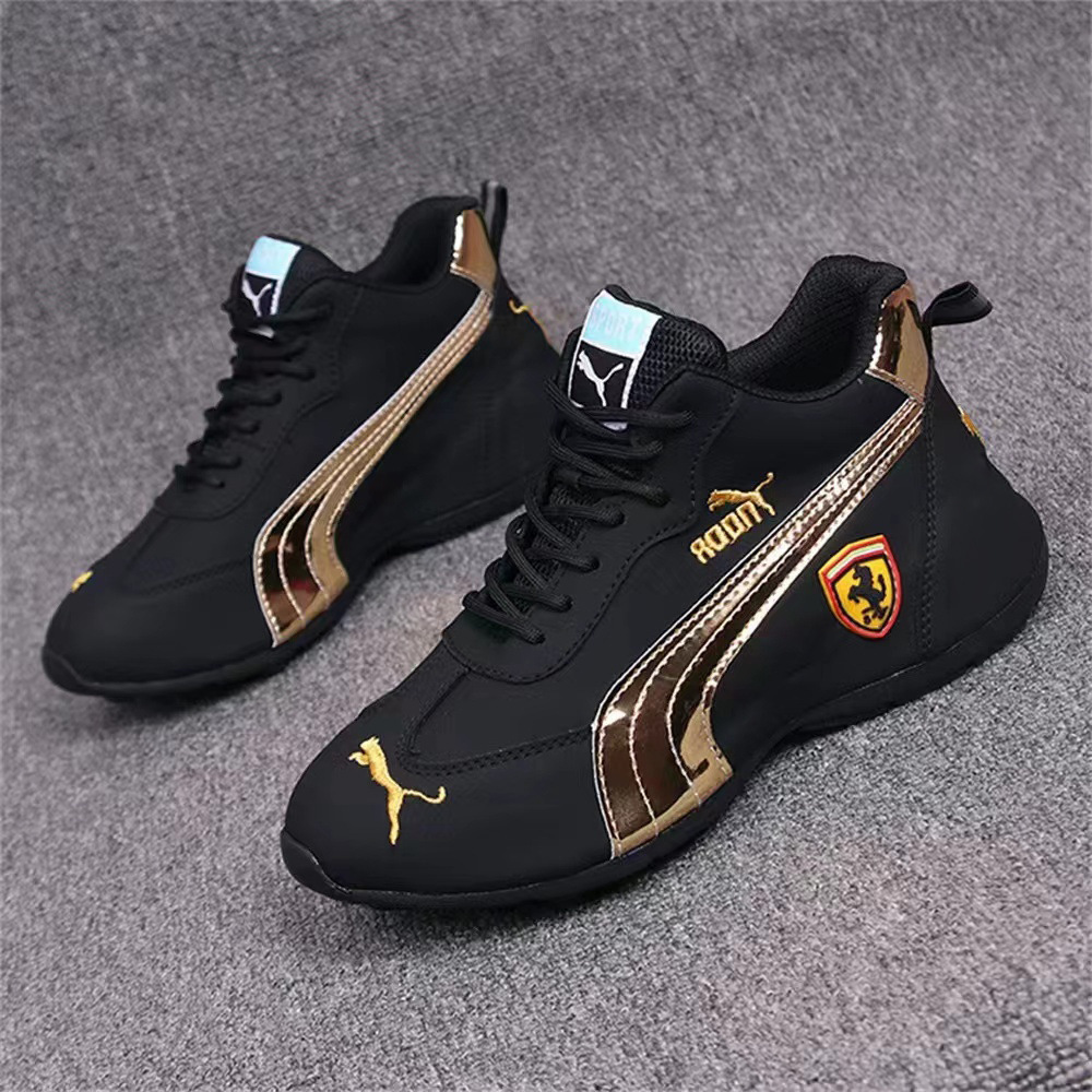 Cross-Border Large Size Unisex Casual Dad Shoes Pu Leather Trendy Couple Sports Shoes Thin-Soled Comfortable Basketball Shoes image 1